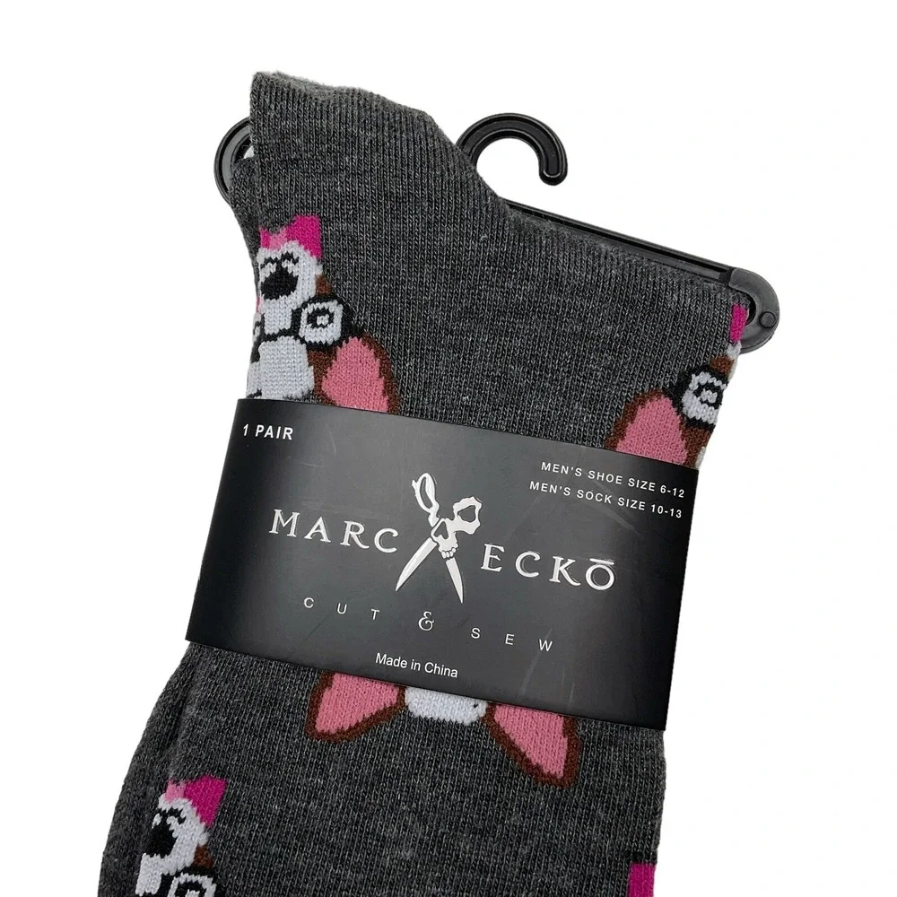 Marc Ecko Socks Mens Cut & Sew Dress Chihuahua Dog Size 10-13 NWT